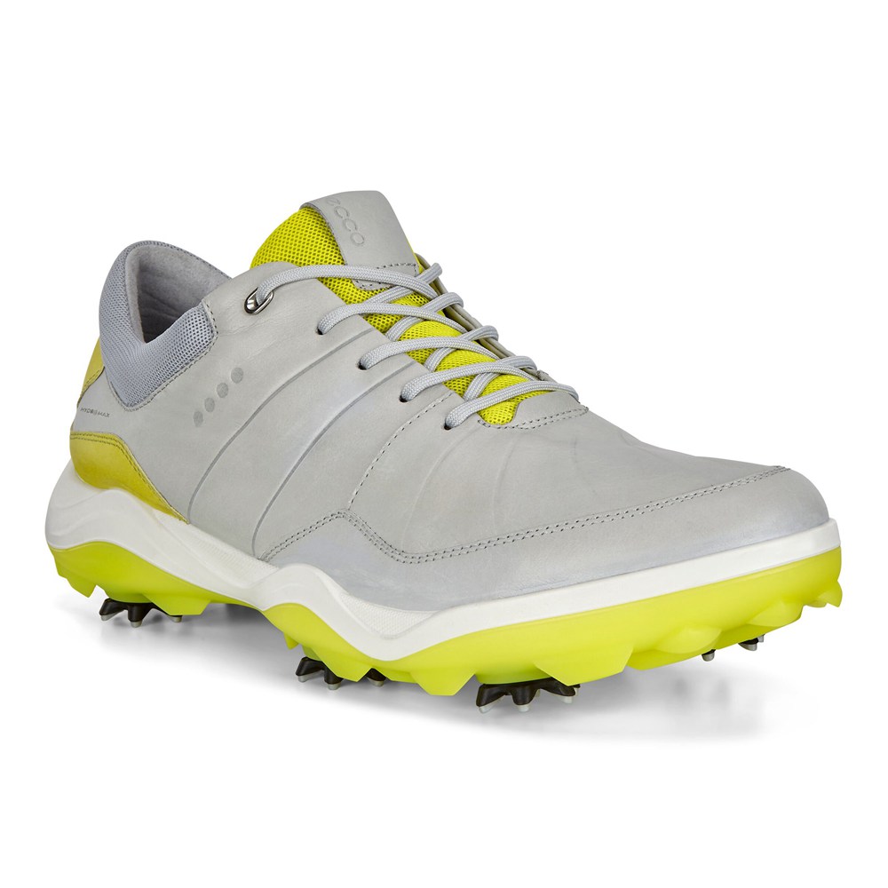 Mens Golf Shoes - ECCO Cleated Strike - White/Green - 1849WKRJH